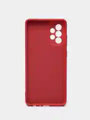 Багровый чехол Silicone Case для Samsung Galaxy A72 с защитой камеры