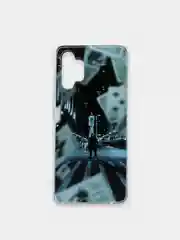 Серый металлик чехол Samsung Galaxy A32 4G чехол силиконовый с рисунком (Самсунг Галакси А32)