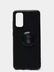 Черный чехол Samsung Galaxy S20, Самсунг Галакси С20 силиконовый магнитный с кольцом Rock