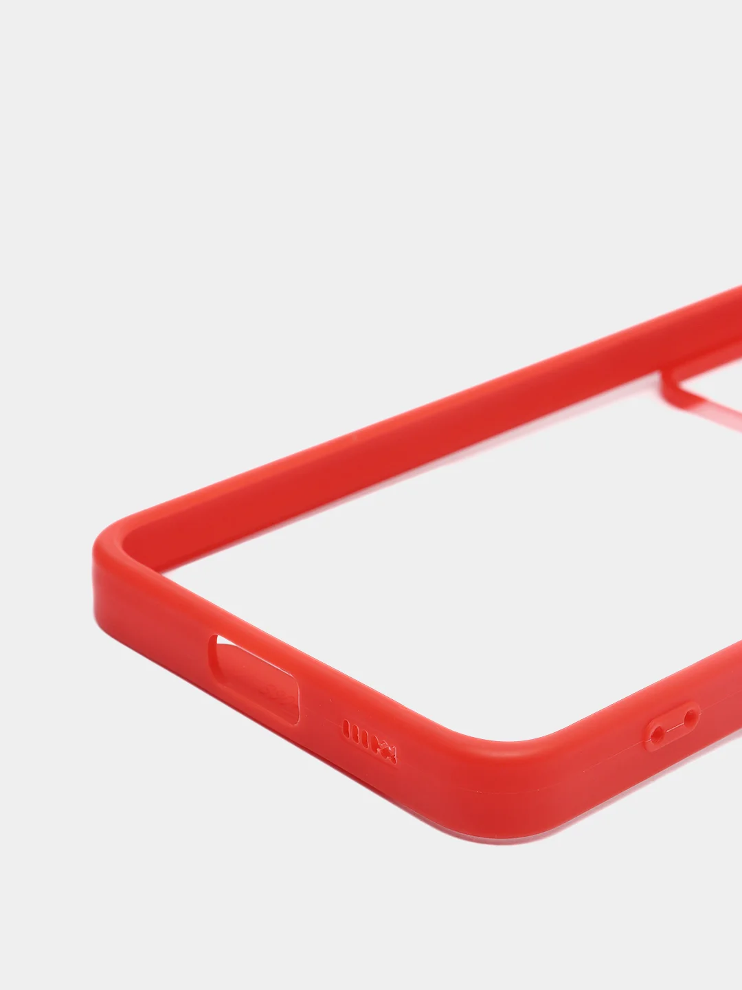 Красный чехол Samsung Galaxy S21+/S21 Plus, Галакси С21+, пластиковый прозрачный с защитой камеры