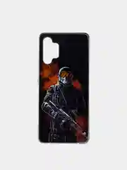 Небесно-голубой чехол Samsung Galaxy A32 4G чехол силиконовый с рисунком (Самсунг Галакси А32)