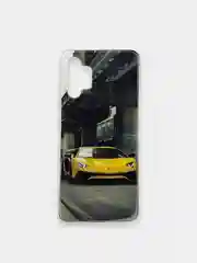 Бордовый чехол Samsung Galaxy A32 4G чехол силиконовый с рисунком (Самсунг Галакси А32)
