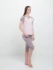 Сиреневый пижама женская, с бриджами