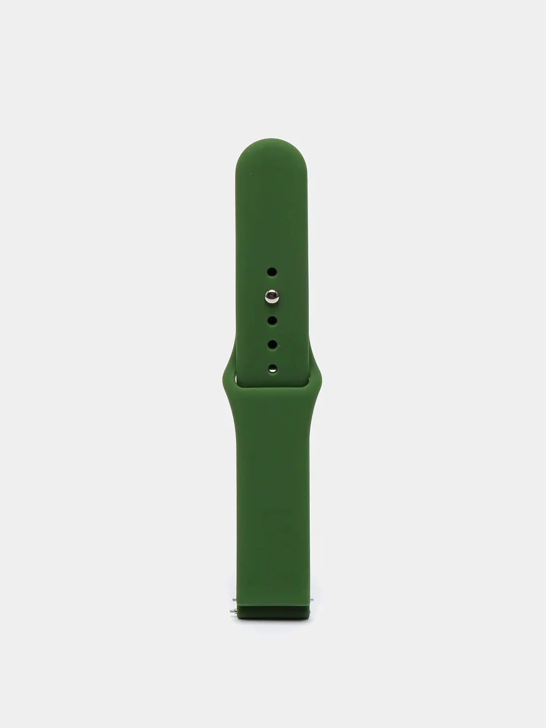 Лесной зеленый силиконовый ремешок с кнопкой для Xiaomi Amazfit Bip / Samsung / Huawei, 20 мм