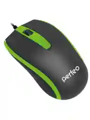 Зеленый мышь оптическая Perfeo "PROFIL", 4 кнопки, USB