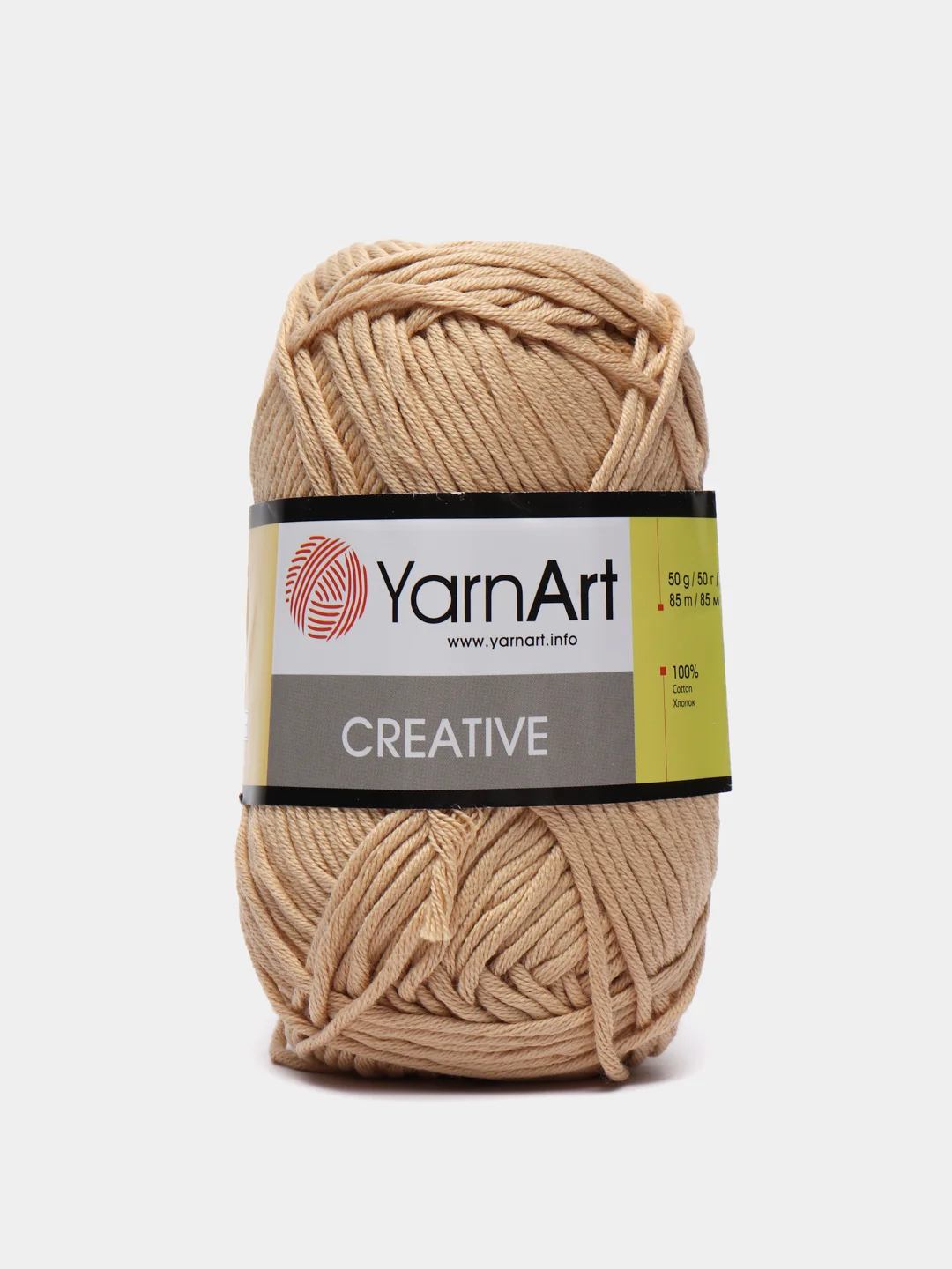 Бежевый пряжа YarnArt Creative, 50 г, 85 м, 100% хлопок