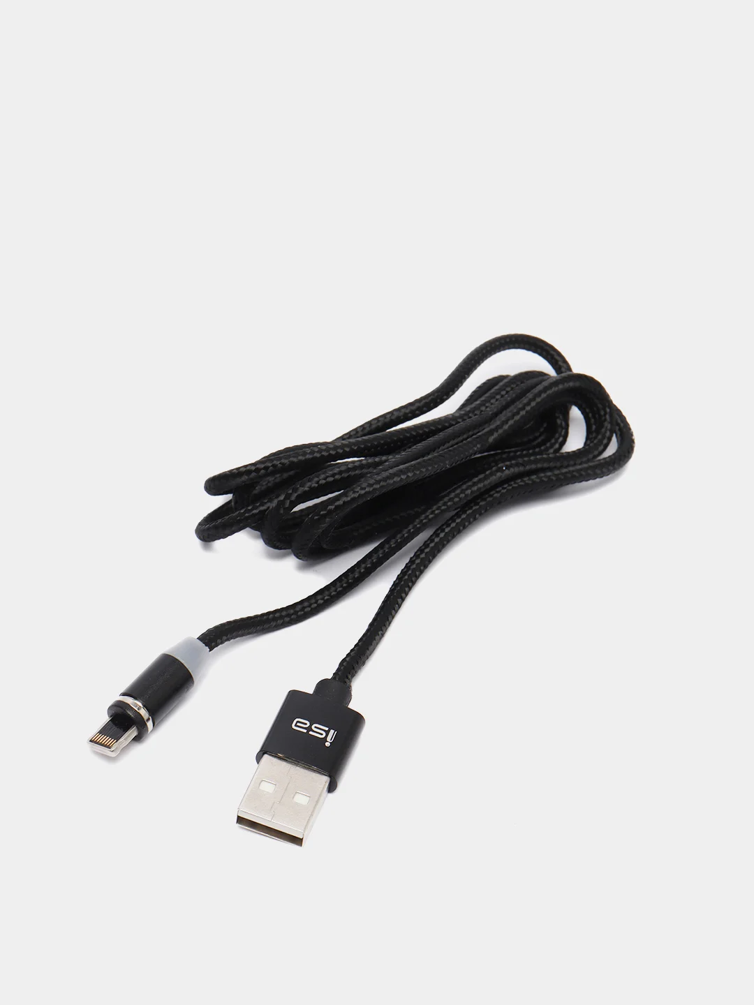 Черный кабель зарядный lightning, type-c, магнитный, для айфон, андроид 1,2 м