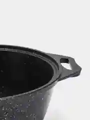 Кастрюля со стеклянной крышкой, темный мрамор, 2 л