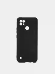 Черный чехол силиконовый для Realme C21 матовый