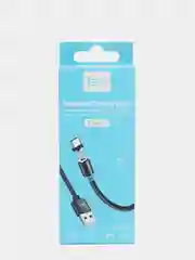 Черный кабель зарядный lightning, type-c, магнитный, для айфон, андроид 1,2 м