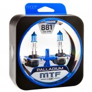 Лампа галогенная MTF PALLADIUM 5500K H1.H3.H4.H27.H7.H11.HB3.HB4.9012 комплект 2шт премиум