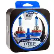 Лампа галогенная MTF PALLADIUM 5500K H1.H3.H4.H27.H7.H11.HB3.HB4.9012 комплект 2шт премиум