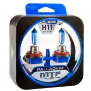 Лампа галогенная MTF PALLADIUM 5500K H1.H3.H4.H27.H7.H11.HB3.HB4.9012 комплект 2шт премиум