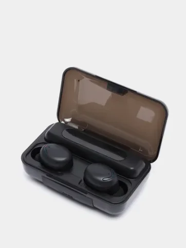 Белый наушники беспроводные tws F9, Bluetooth 5.2, гарнитура