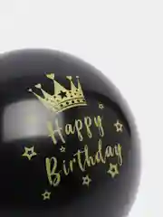 Черный латексные воздушные шары с надписью Happy Birthday, С Днем Рождения
