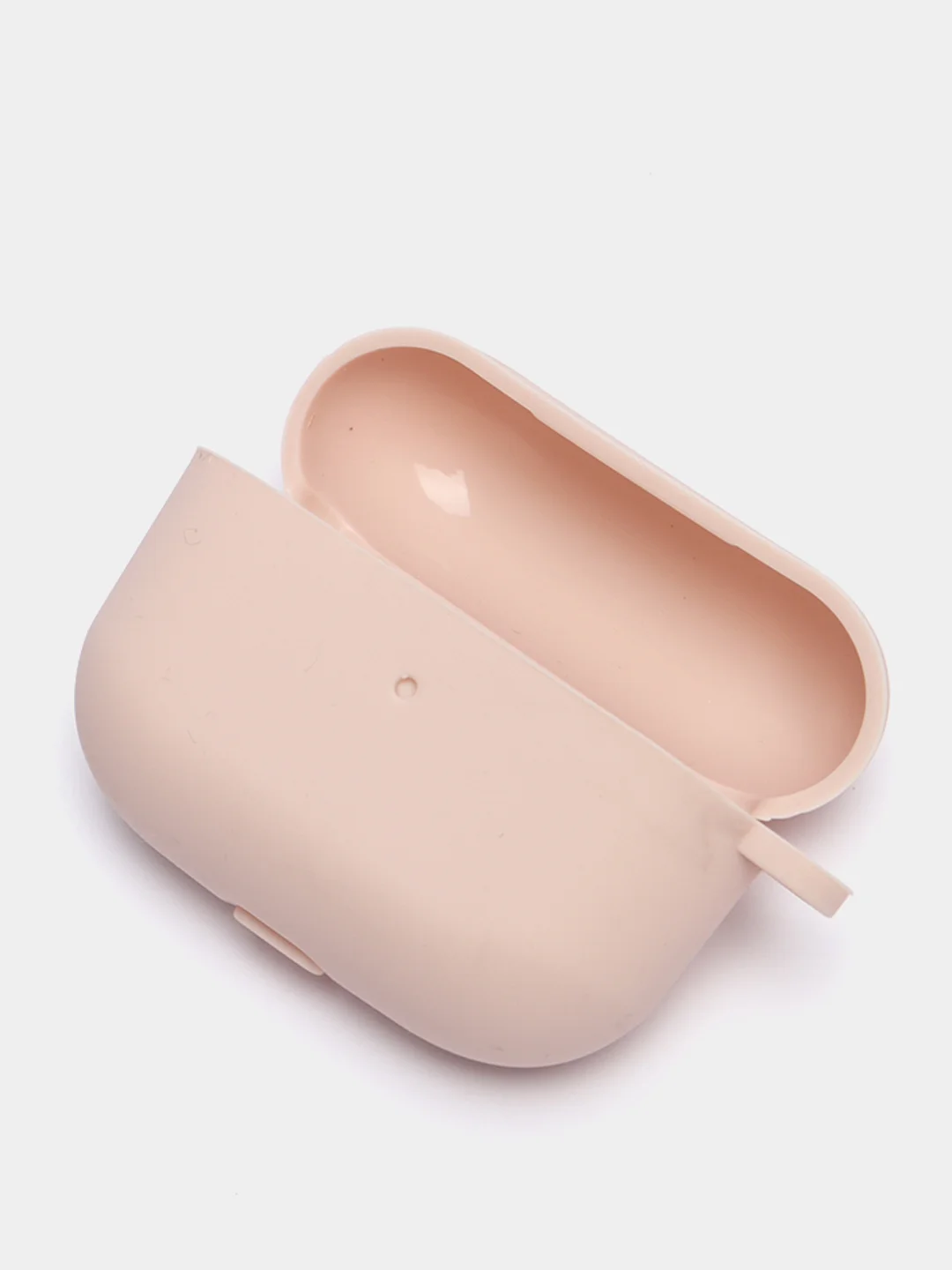 Бежевый силиконовый чехол для Apple Airpods Pro (с карабином)