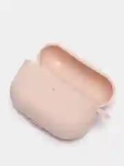 Бежевый силиконовый чехол для Apple Airpods Pro (с карабином)