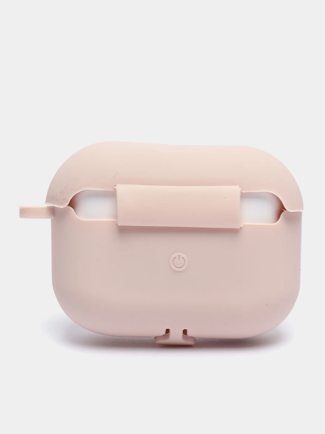 Бежевый силиконовый чехол для Apple Airpods Pro (с карабином)
