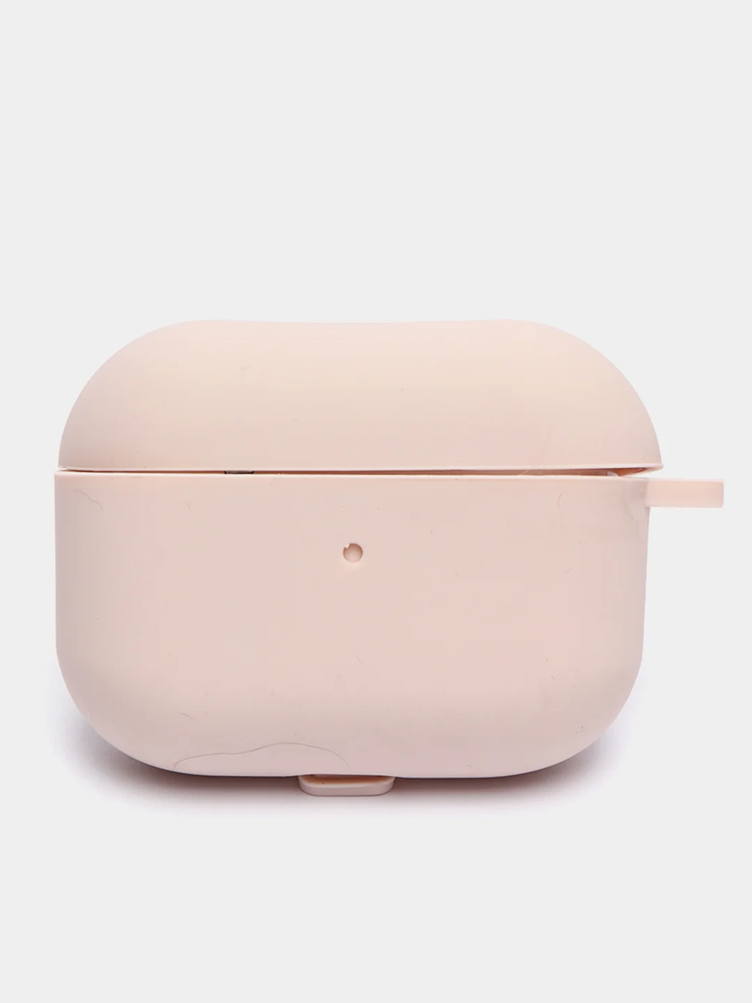 Бежевый силиконовый чехол для Apple Airpods Pro (с карабином)