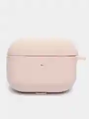 Бежевый силиконовый чехол для Apple Airpods Pro (с карабином)