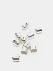 Серебряный шапочки для жгута, для бусин 6*7 мм 7*8мм, 8*9мм, 10*11мм