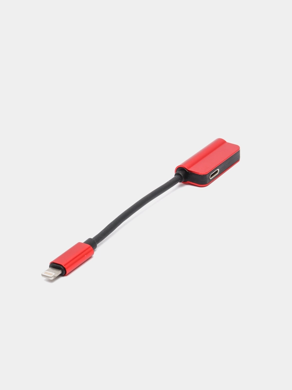 Переходник адаптер 2в1 для наушников AUX аукс 3.5 мм и Lightning iPhone на айфон