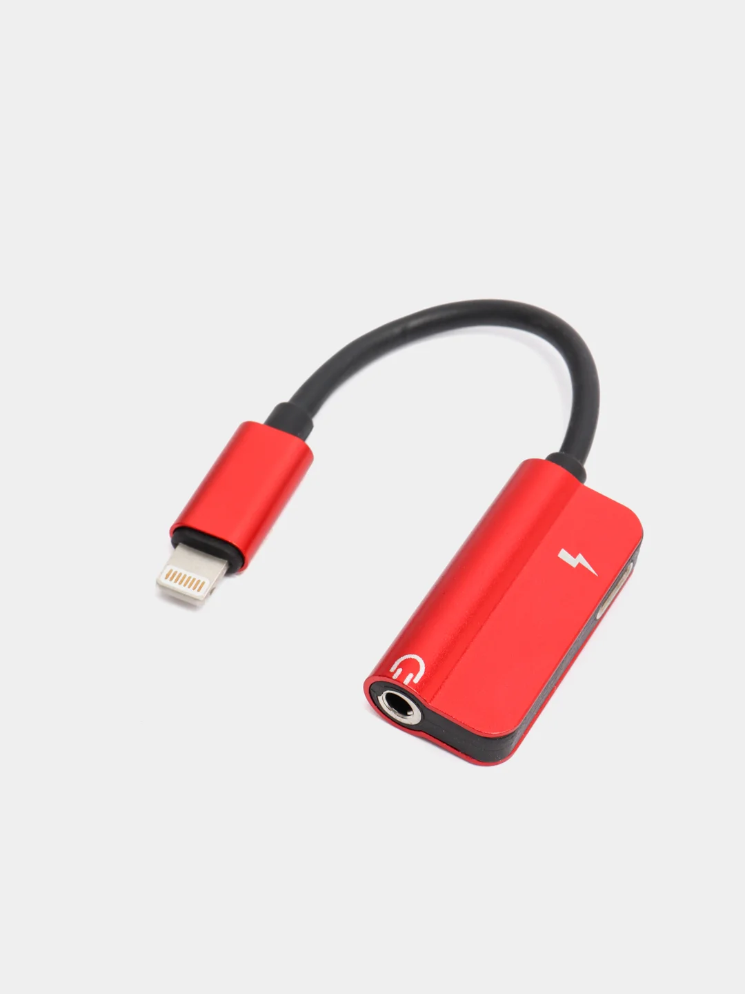 Золотой переходник адаптер 2в1 для наушников AUX аукс 3.5 мм и Lightning iPhone на айфон
