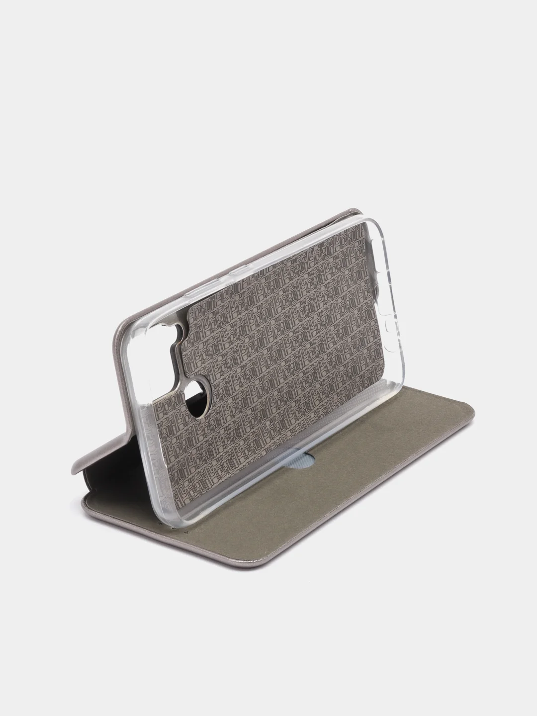 Серебряный чехол-книжка для Realme C15 / C12 / C25 / C25S