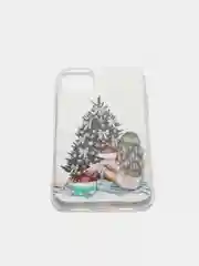 Бирюзовый чехол iPhone 11, 12/ 12 Pro 6.1 mini, 7/ 8/ SE 2020, 5/ 5s /se 2016 с новогодним рисунком