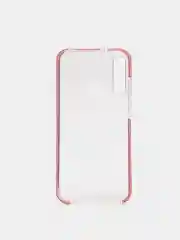 Красный чехол силиконовый прозрачный с цветной вставкой Y7P / P40 Lite E
