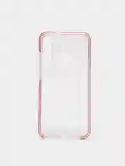 Красный чехол силиконовый прозрачный с цветной вставкой Y7P / P40 Lite E