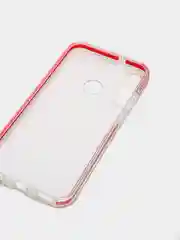 Красный чехол силиконовый прозрачный с цветной вставкой Y7P / P40 Lite E