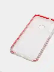 Красный чехол силиконовый прозрачный с цветной вставкой Y7P / P40 Lite E