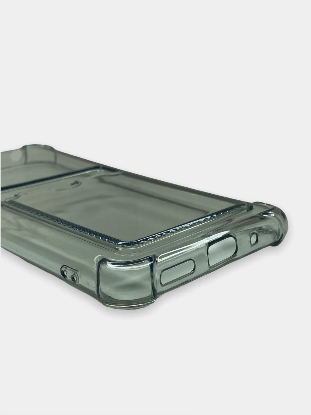 Угольный чехол для Xiaomi Redmi 9A, Сяоми Редми 9А прозрачный, противоударный, с карманом для карты