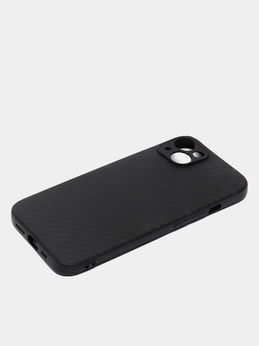 Чехол для iPhone 13 / 13PRO / 13PROMAX с защитой камеры, карбон , черный