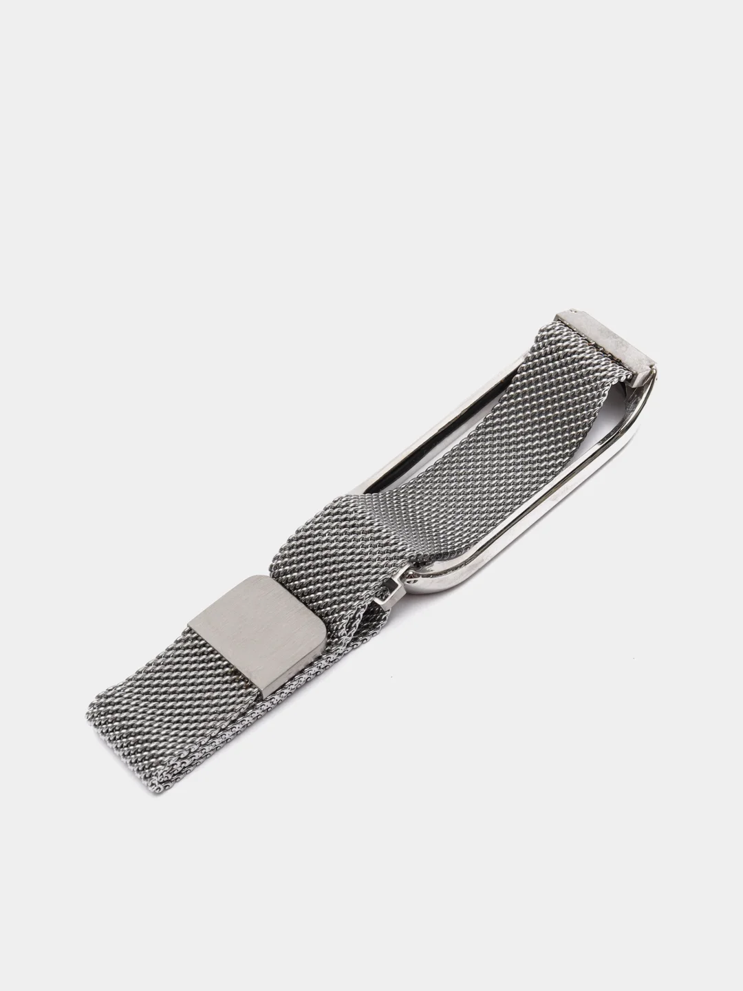 Серебряный металлический ремешок для Xiaomi Mi Band 3, Mi Band 4