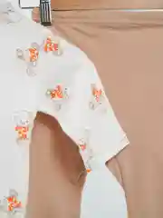 Бежевый плзунки/комплект для новорождённых/штанишки и кофточка/распашонка/хлопок/детские