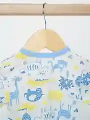 Голубой плзунки/комплект для новорождённых/штанишки и кофточка/распашонка/хлопок/детские