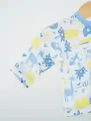 Голубой плзунки/комплект для новорождённых/штанишки и кофточка/распашонка/хлопок/детские