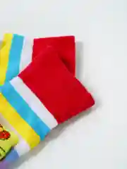 Золотой носки-пинетки детские, с противоскользящей стопой и рисунками