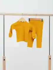 Горчичный детский комплект из кашкорсе