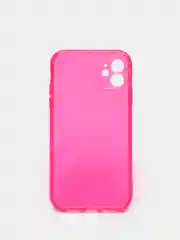 Розовый чехол для iPhone 11 прозрачный цветной силиконовый