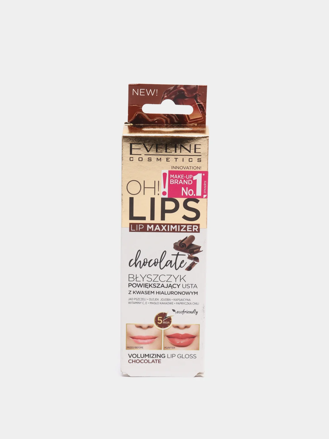 Блеск для увеличения объема губ-Шоколад EVELINE серии OH! MY LIPS - LIP MAXIMIZER, 4,5мл