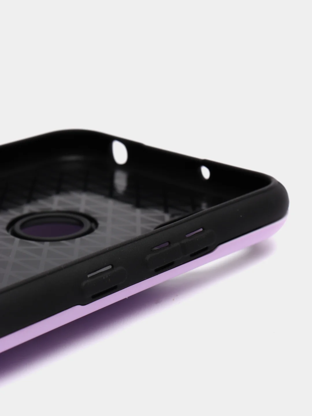 Лавандовый чехол Honor 8A / 8A Prime / Huawei Y6 2019 / Y6 Prime 2019, с металлическим кольцом