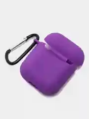 Фиолетовый силиконовый чехол для беспроводных наушников AirPods 1, AirPods 2
