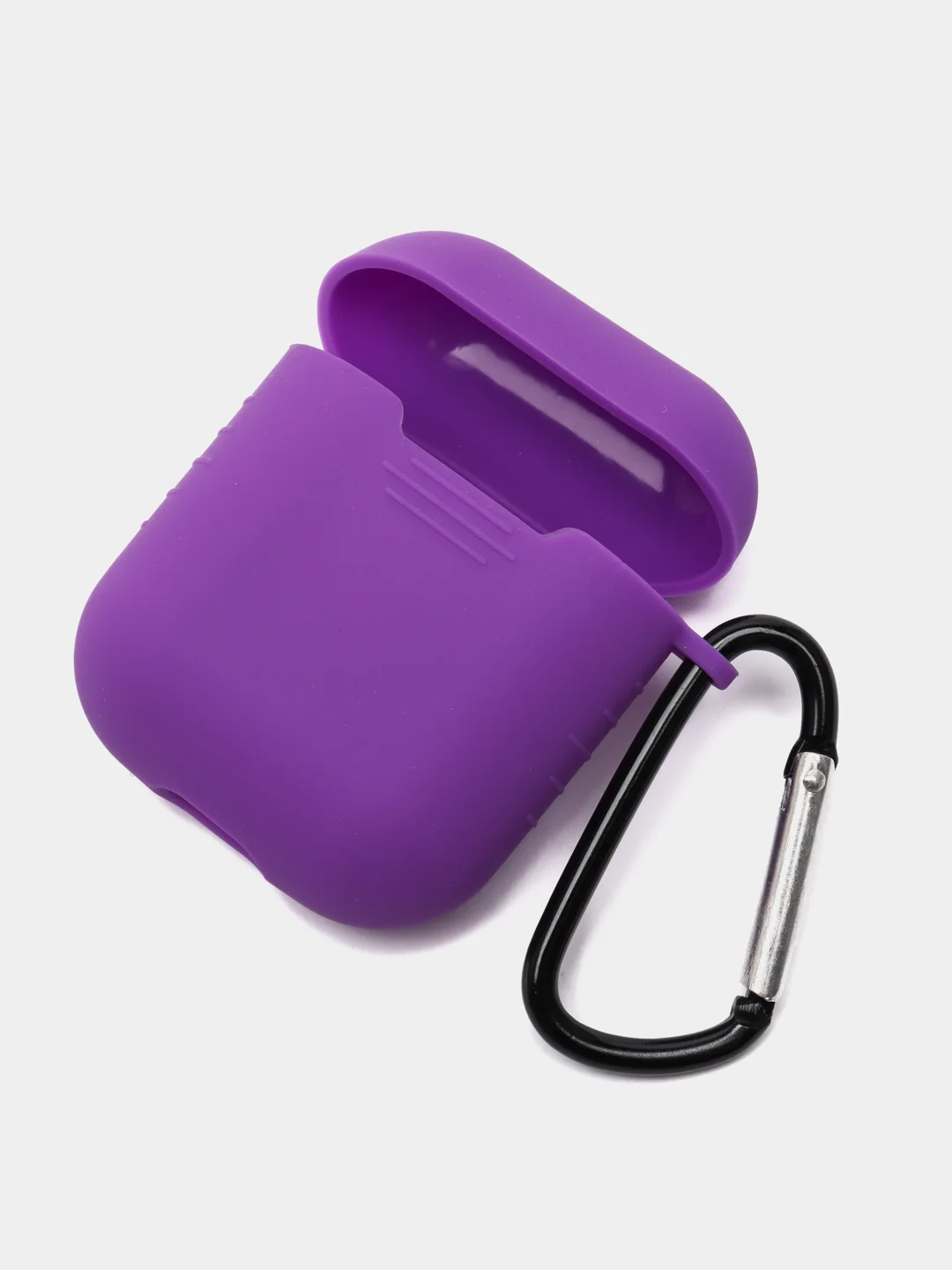 Фиолетовый силиконовый чехол для беспроводных наушников AirPods 1, AirPods 2