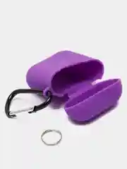 Фиолетовый силиконовый чехол для беспроводных наушников AirPods 1, AirPods 2