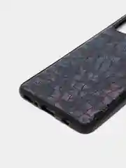 Черный чехол Samsung Galaxy A41, Самсунг Галакси А41 силиконовый, имитация змеиной кожи