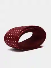 Бордовый лента репсовая, мелкий горох, 25 мм, отрез 3 метра