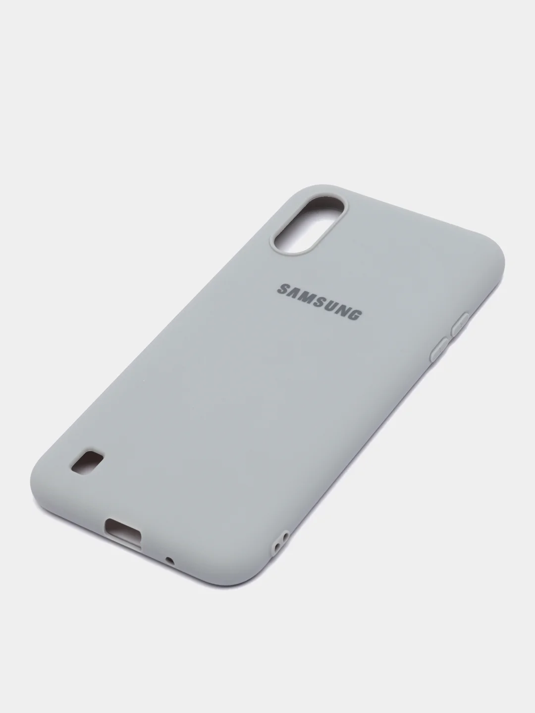 Серый чехол Samsung Galaxy A01 / M01, Галакси А01 / М01 силиконовый матовый с мягким подкладом